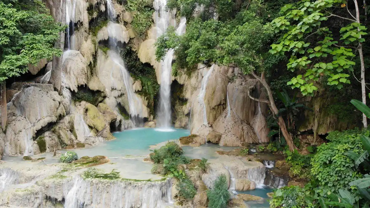 Pak Ou Caves and Kuang Si Falls Tour: 9 Hours, $52