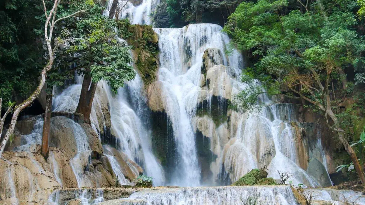 Kuang Si Falls Half Day Tour: 13:00 Pickup, $35, Sunset Boat